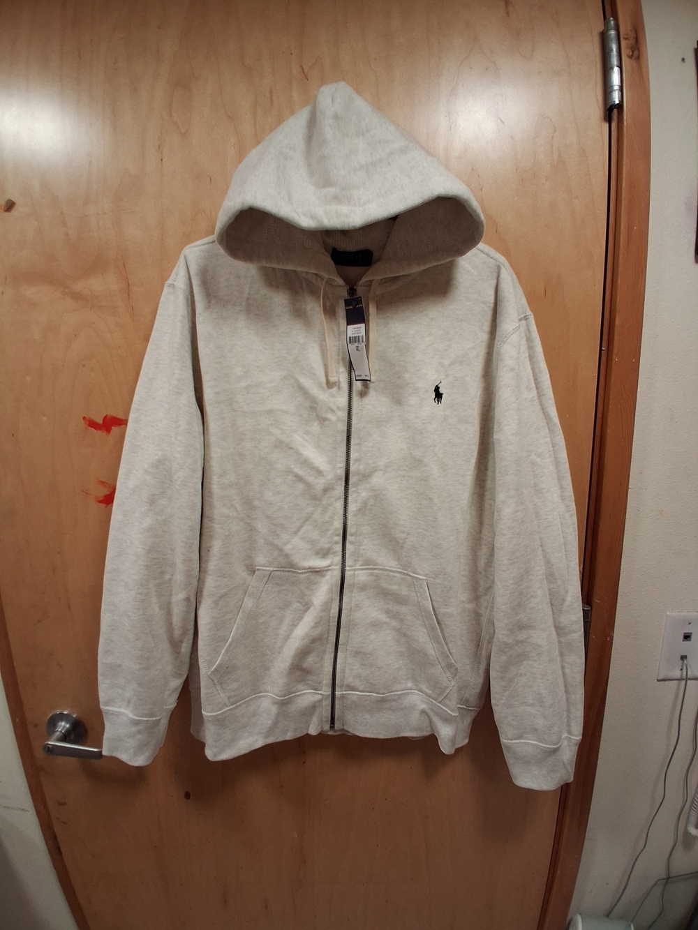 NWT Polo by Ralph Lauren Light Gray Zip-Up Hoodie